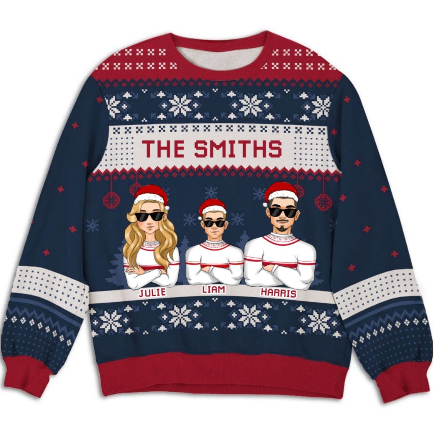 Christmas Family - Personalized Custom All-Over-Print Sweatshirt