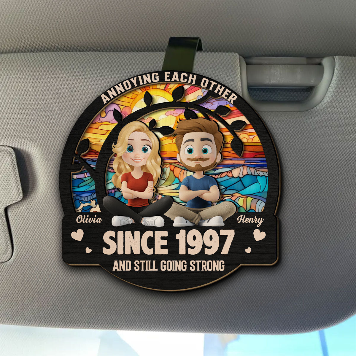 Love You Forever - Personalized Custom Car Visor Clip