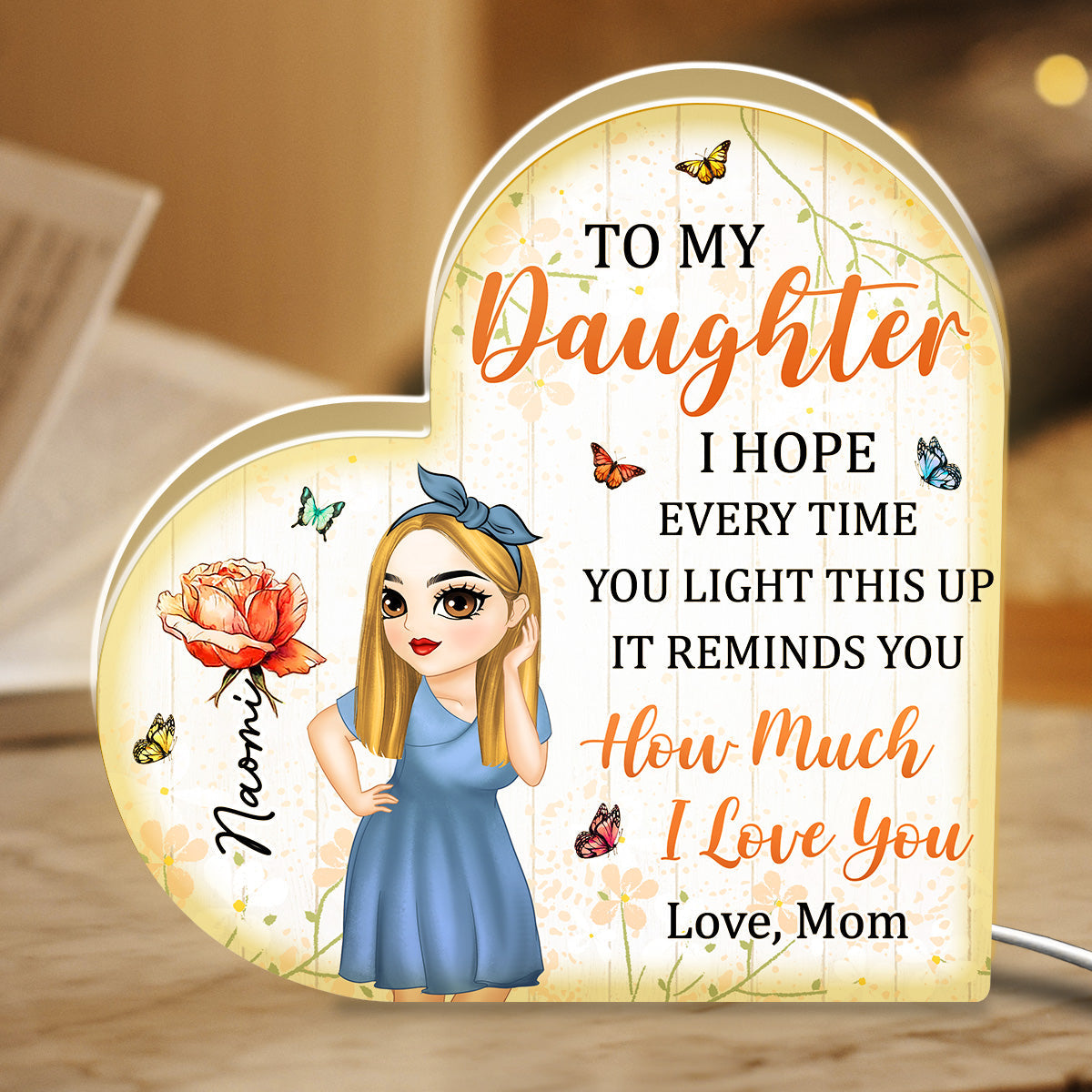 How Much I Love You - Personalized Custom Light Box