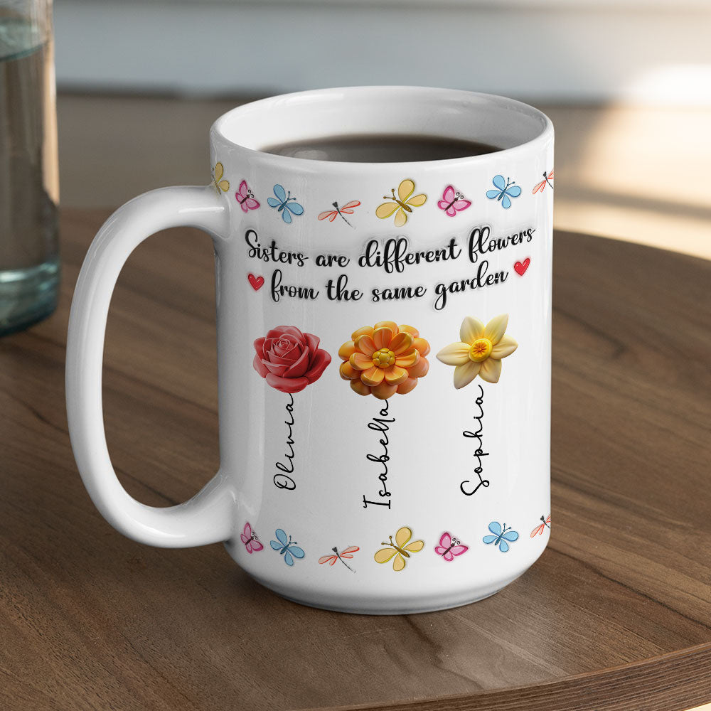 You Are The Most Beautiful Flower - Personalized Custom 3D Inflated Effect Mug