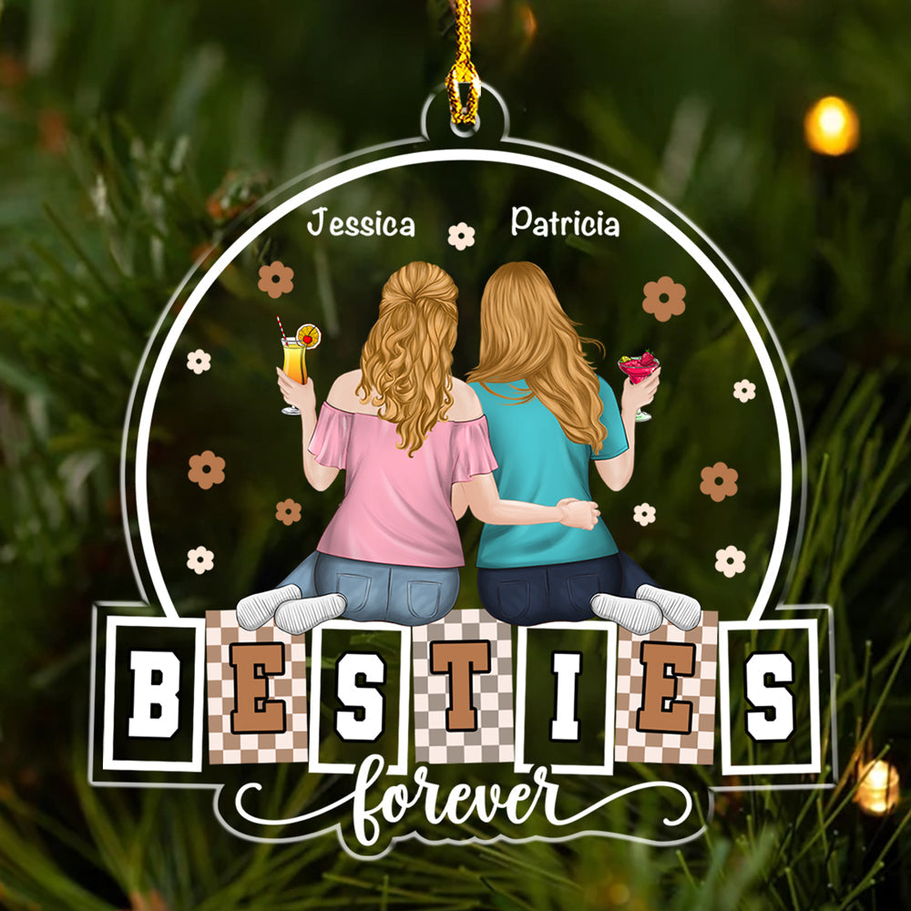 Forever My Bestie Sister - Personalized Custom Acrylic Ornament