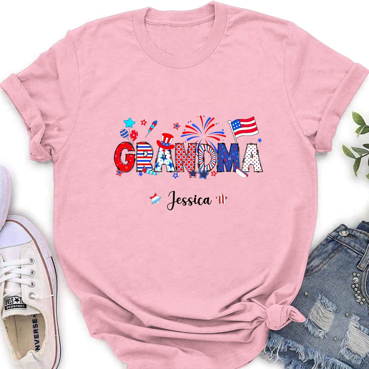 Grandma 4th Of July - Personalized Custom Shirt