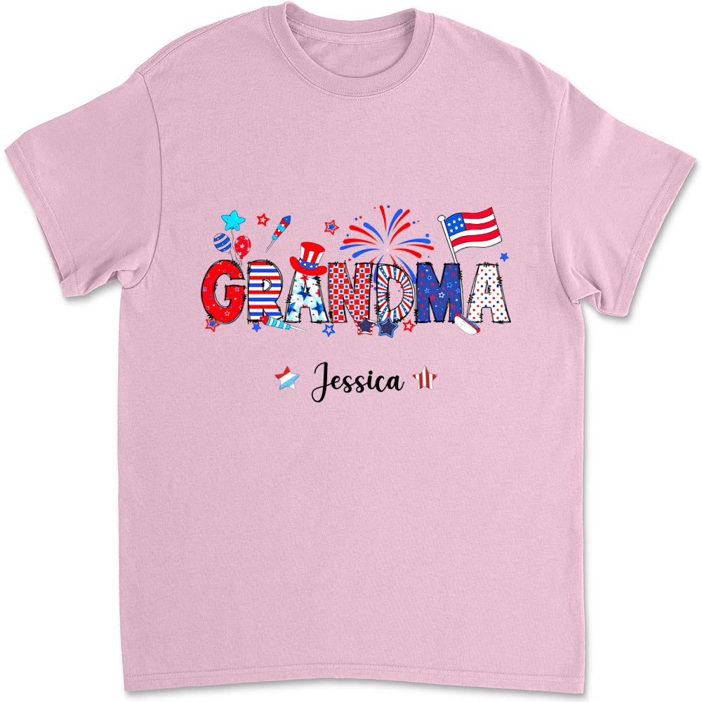 Grandma 4th Of July - Personalized Custom Shirt