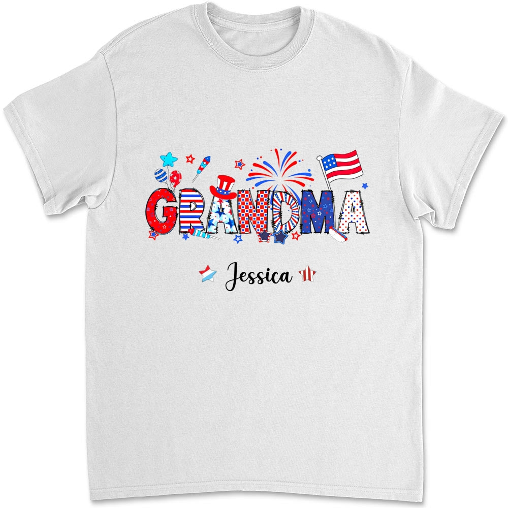 Grandma 4th Of July - Personalized Custom Shirt