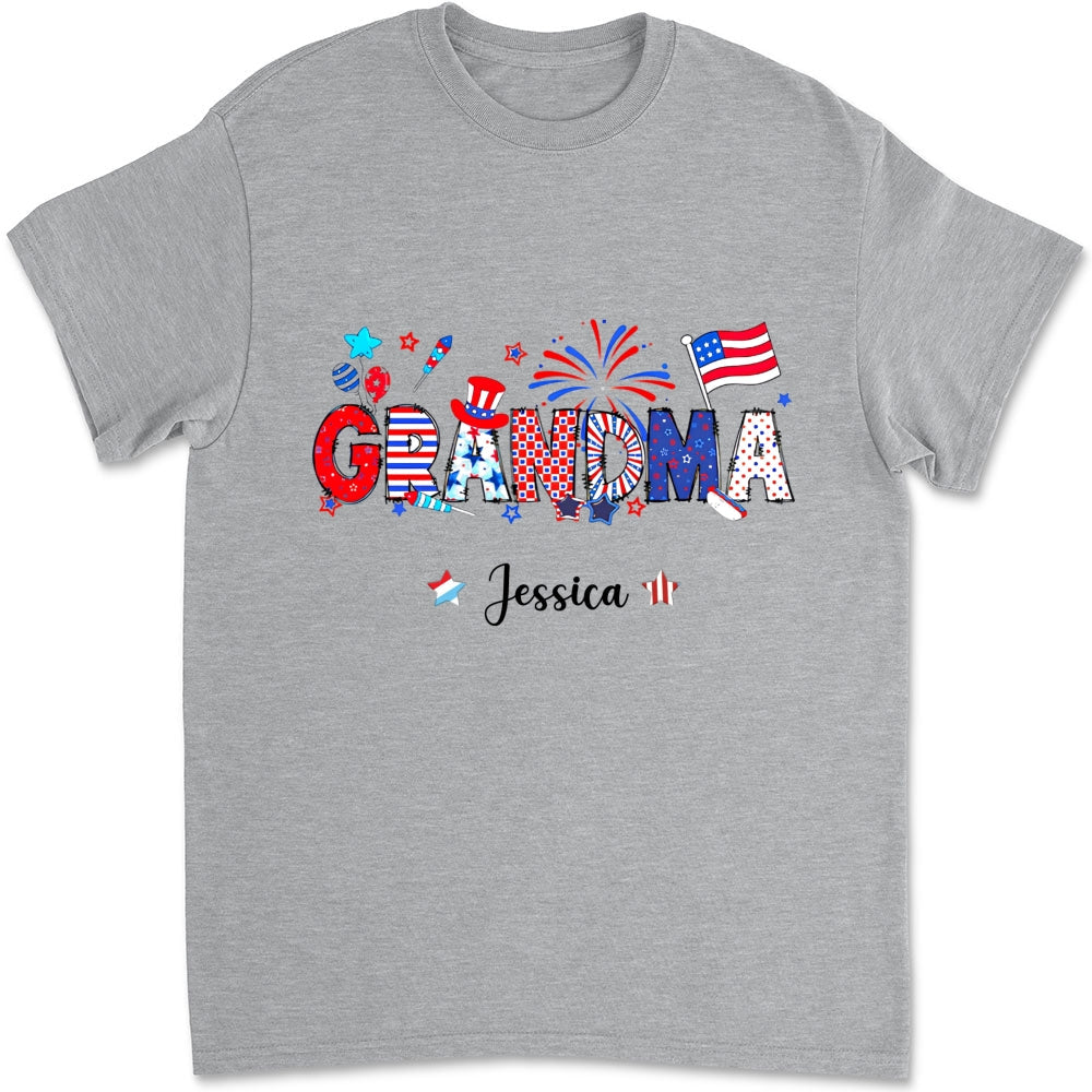 Grandma 4th Of July - Personalized Custom Shirt