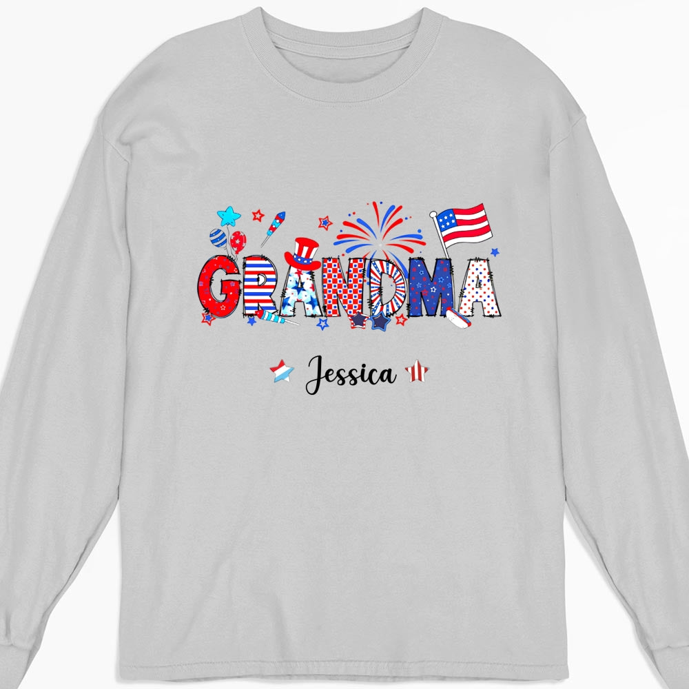 Grandma 4th Of July - Personalized Custom Shirt