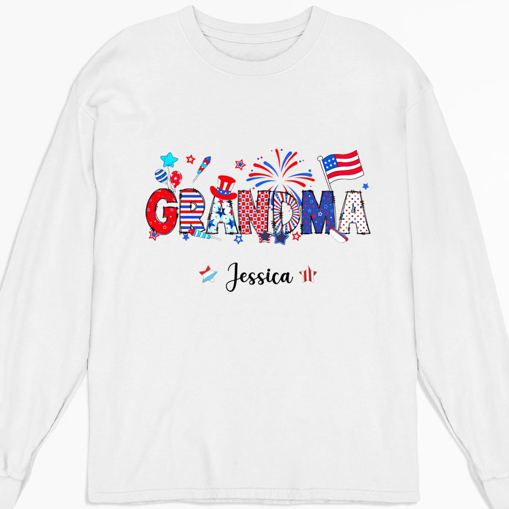 Grandma 4th Of July - Personalized Custom Shirt