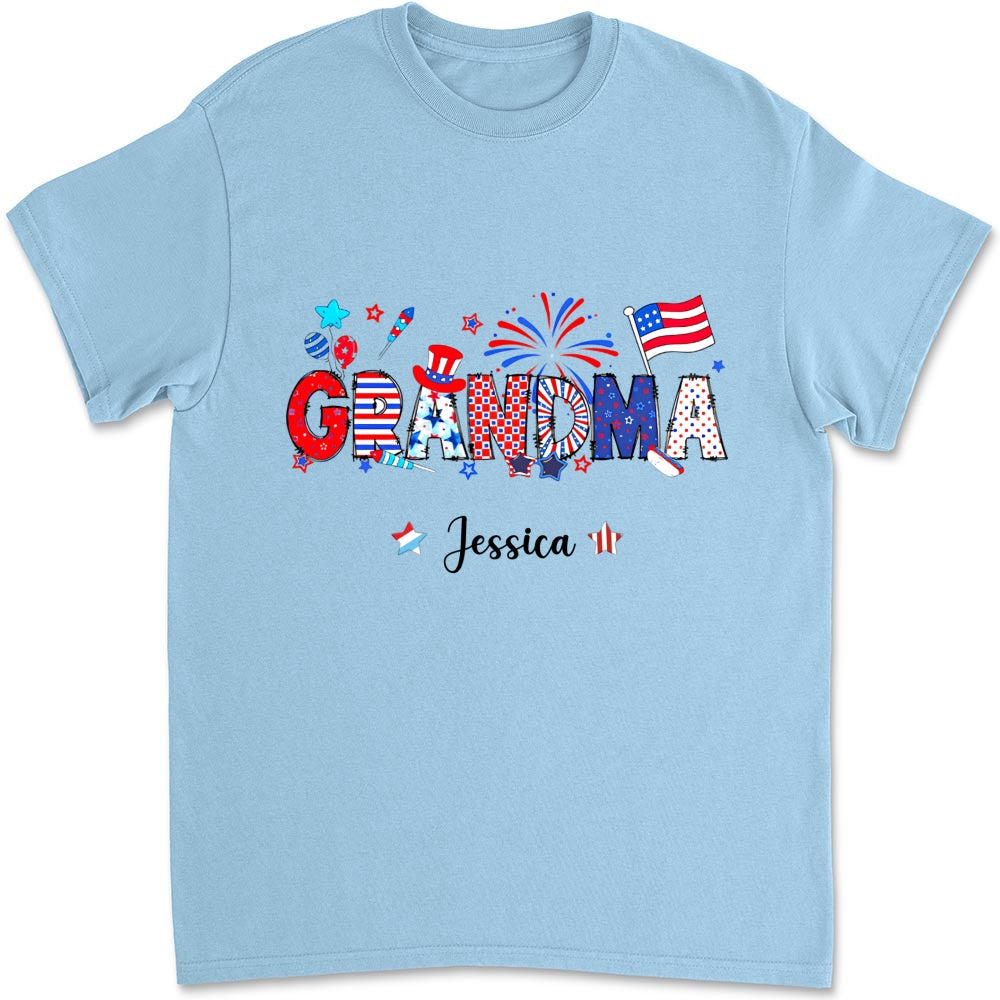 Grandma 4th Of July - Personalized Custom Shirt