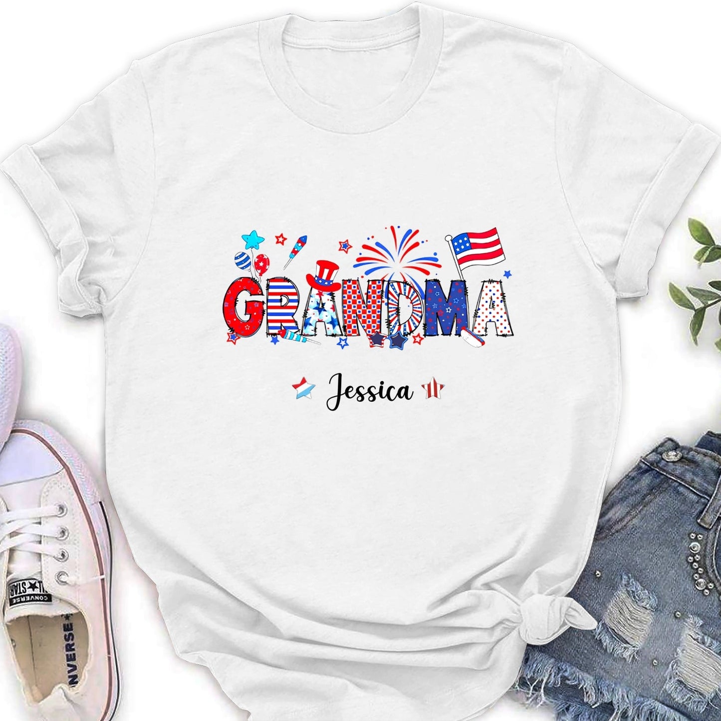 Grandma 4th Of July - Personalized Custom Shirt