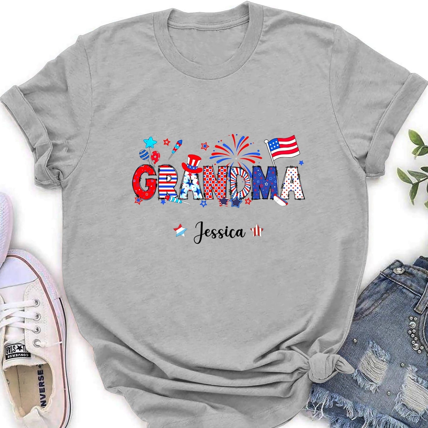 Grandma 4th Of July - Personalized Custom Shirt