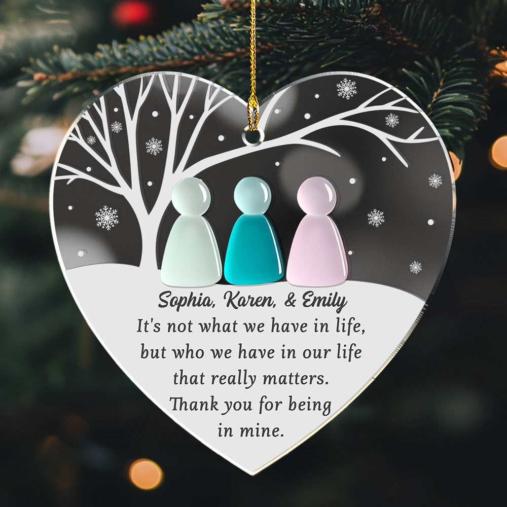 Sea Glass Friendship - Personalized Custom Mirrored Acrylic Ornament
