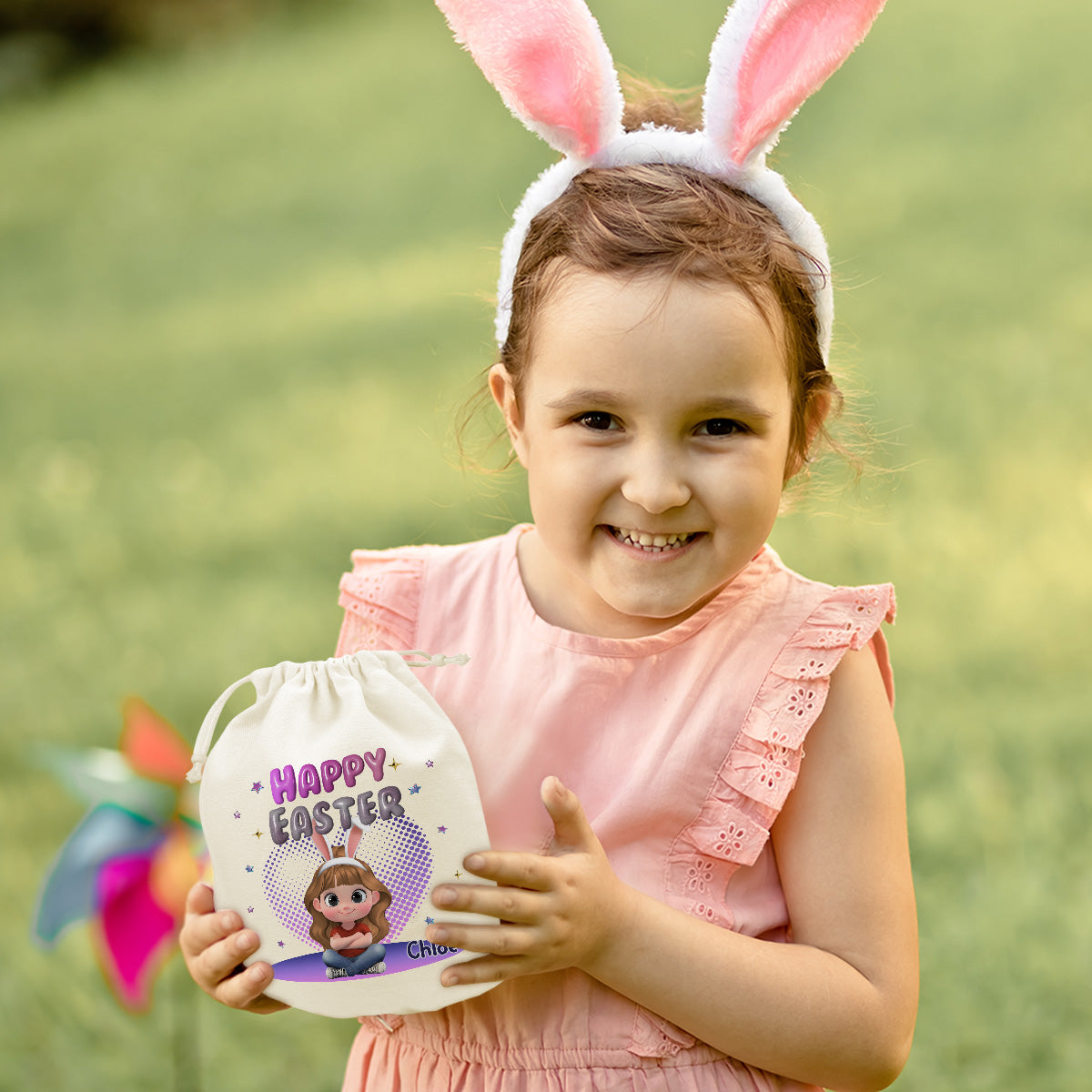 Hopping Into Easter Joy - Personalized Custom Favor Bag