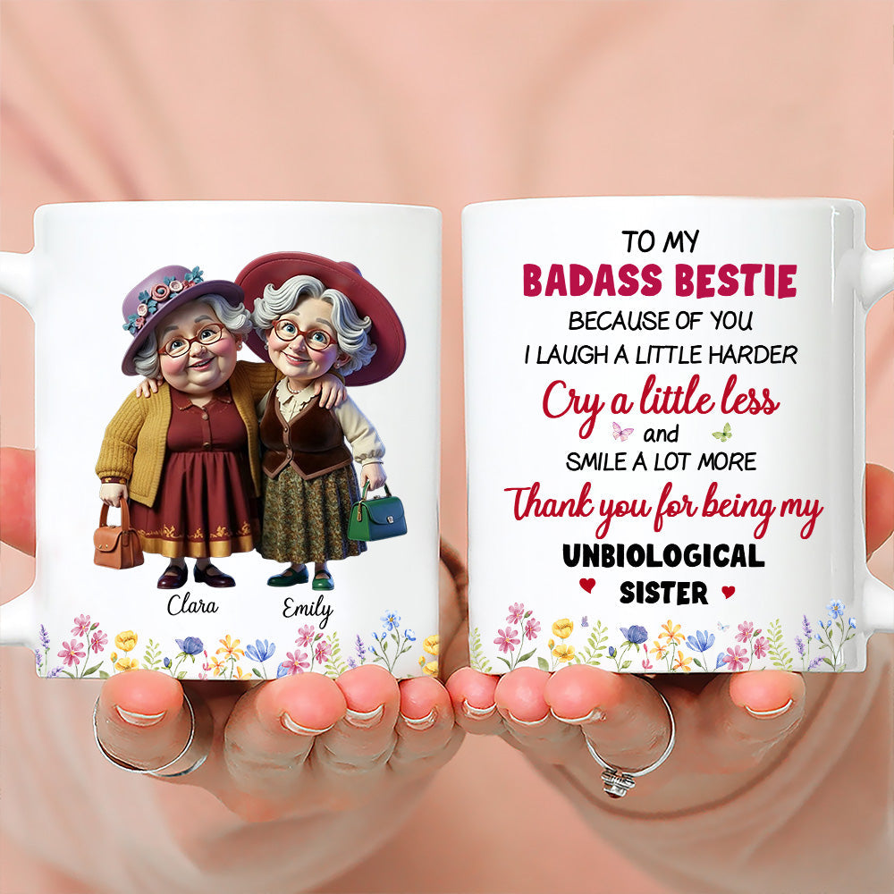 Thanks For My Unbiological Sister 2 - Personalized Custom Coffee Mug