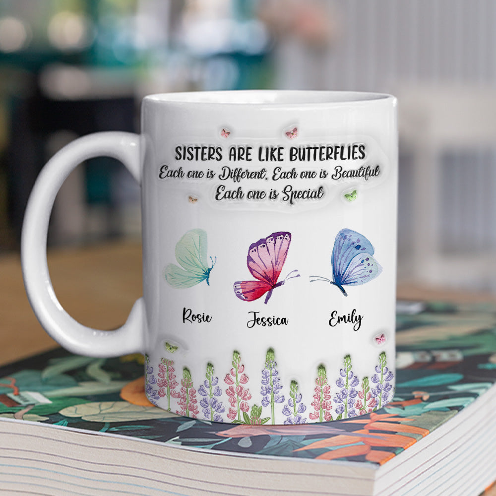 Sisters Nurture With Endless Care - Personalized Custom 3D Inflated Effect Mug