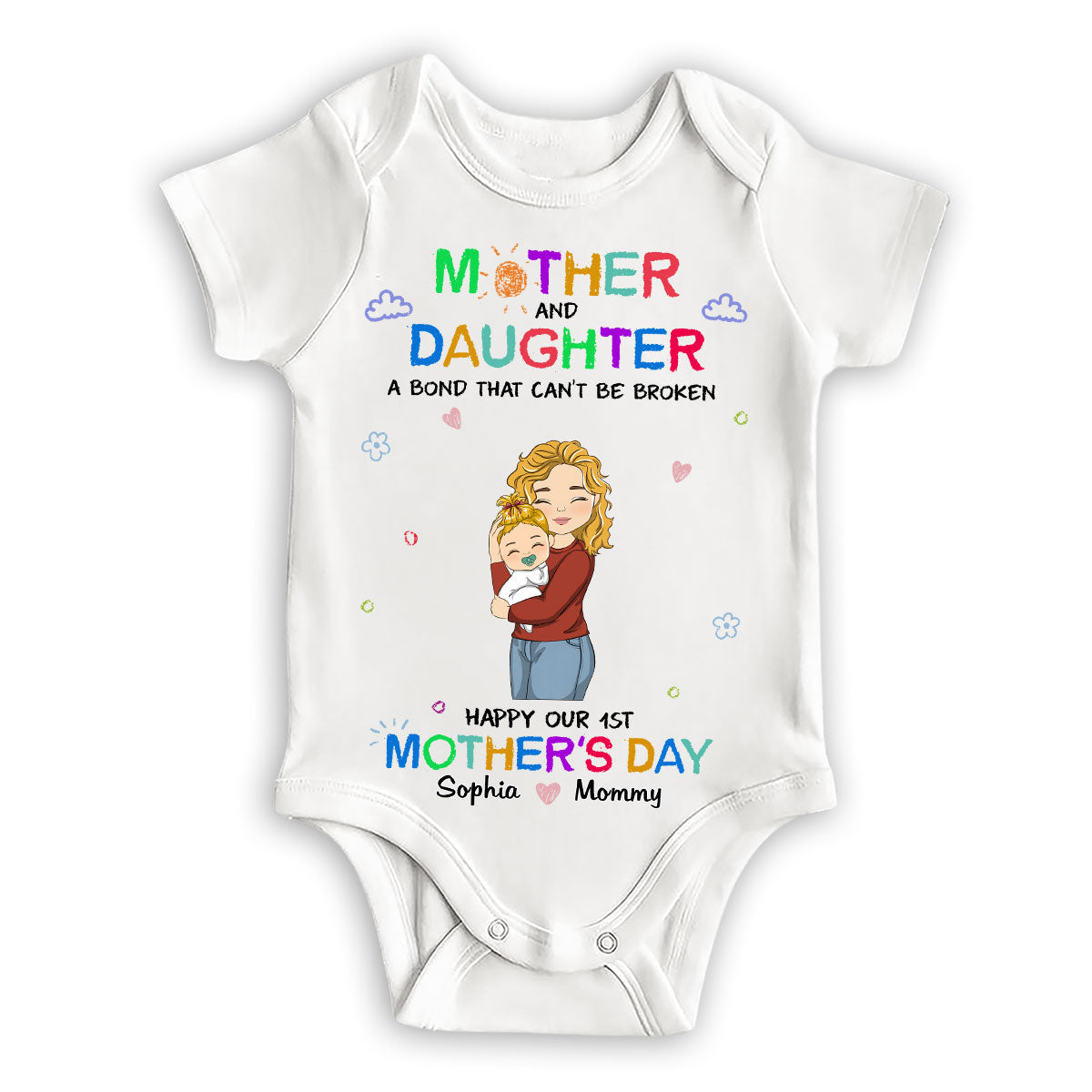 Mother And Daughter Relationship - Personalized Custom Baby Onesie