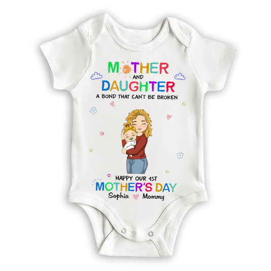 Mother And Daughter Relationship - Personalized Custom Baby Onesie
