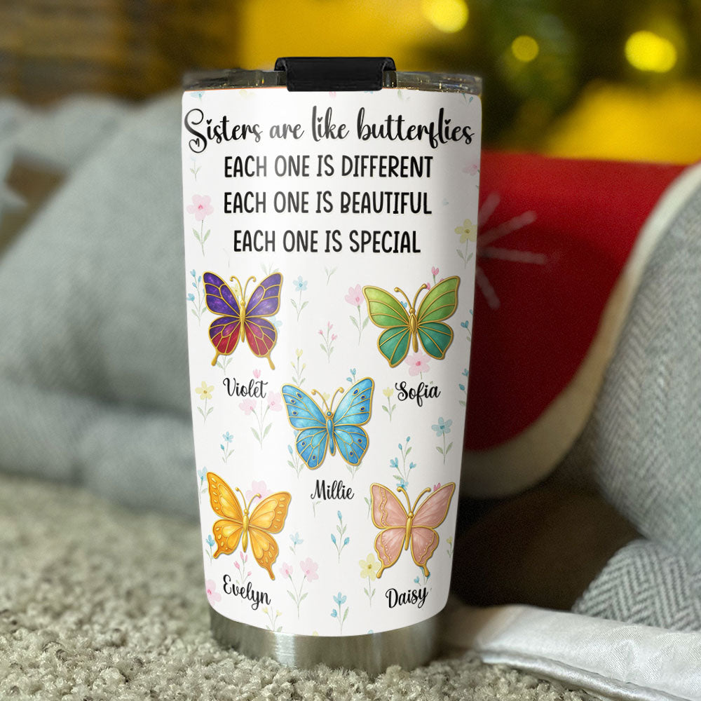 Butterfly Sisters - Personalized Custom Tumbler