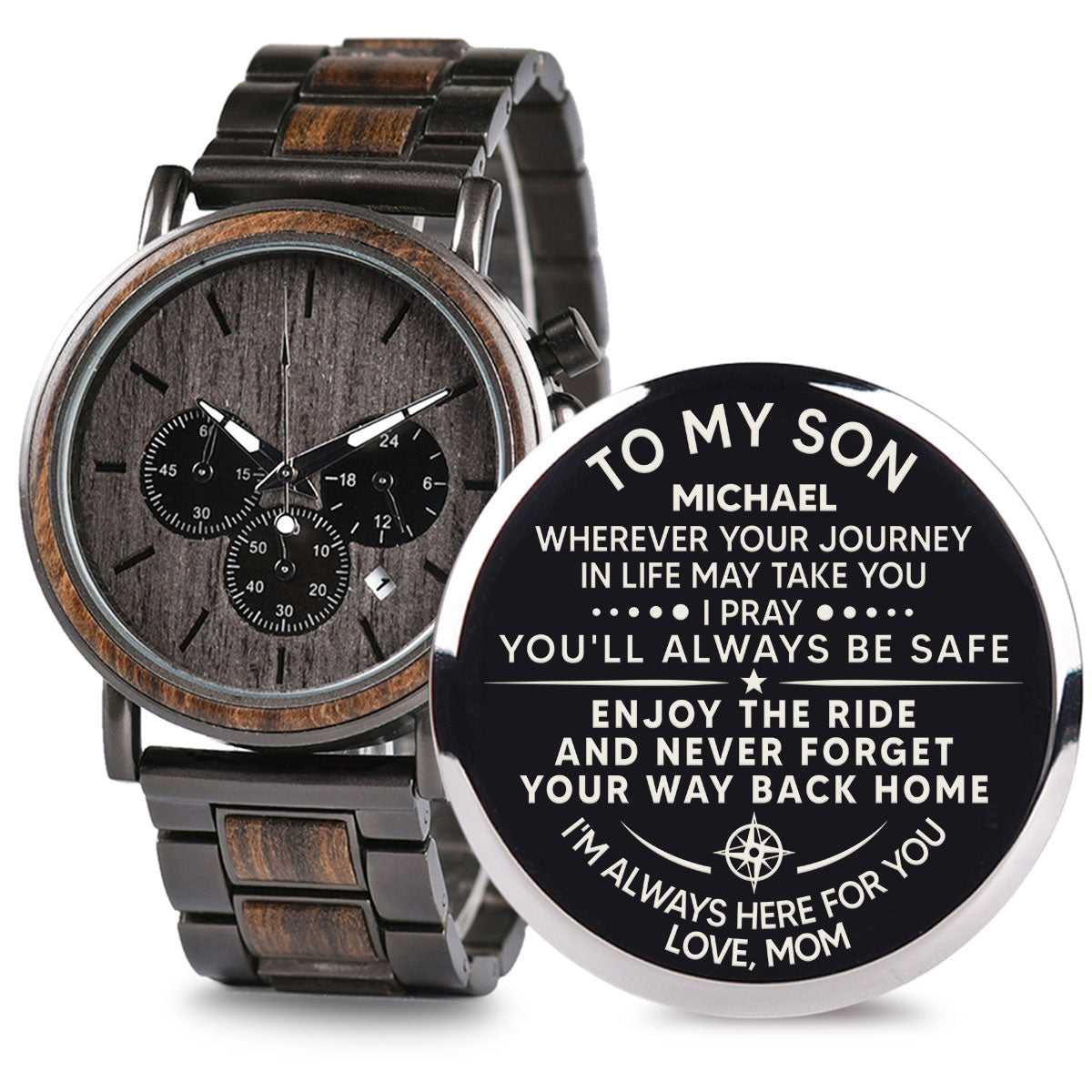 Enjoy The Ride And Never Forget - Personalized Engraved Wooden Watches GQ026