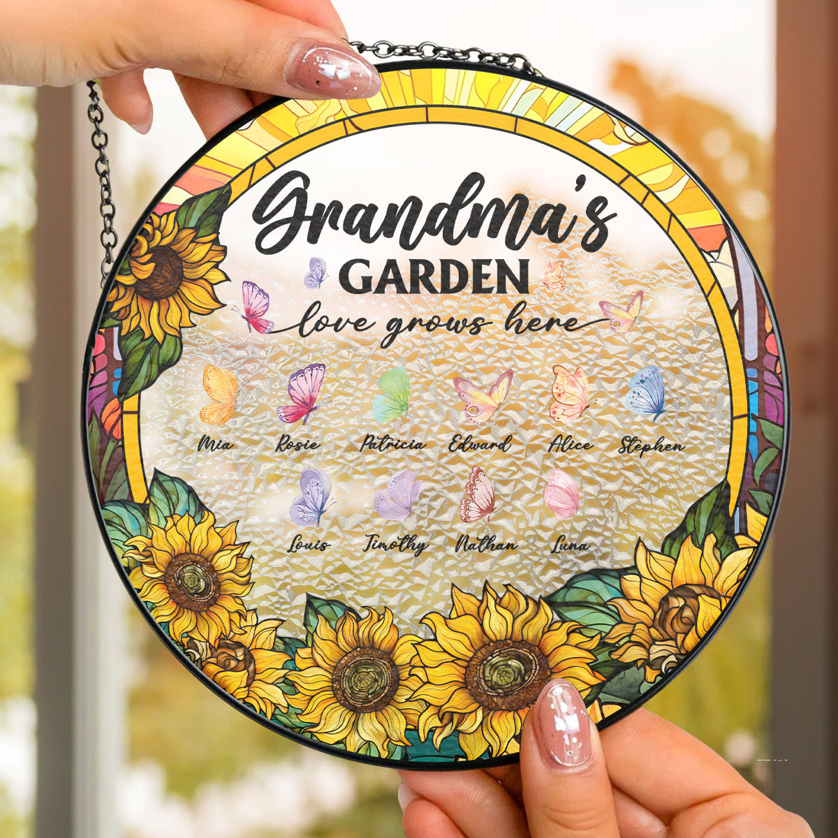 Garden Of Love - Personalized Custom Window Hanging Suncatcher