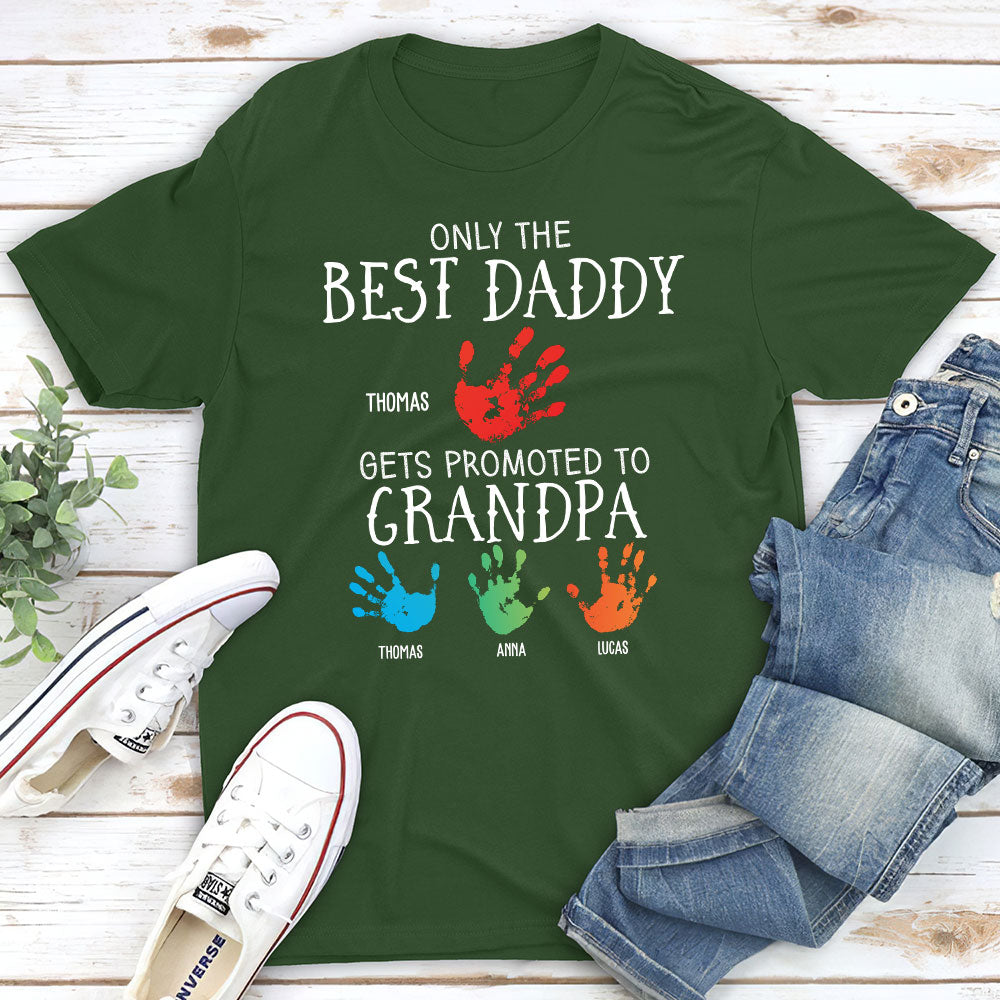 Promoted To Grandpa - Personalized Custom Shirt
