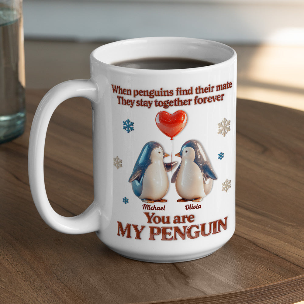 My Penguin Forever - Personalized Custom 3D Effect Coffee Mug