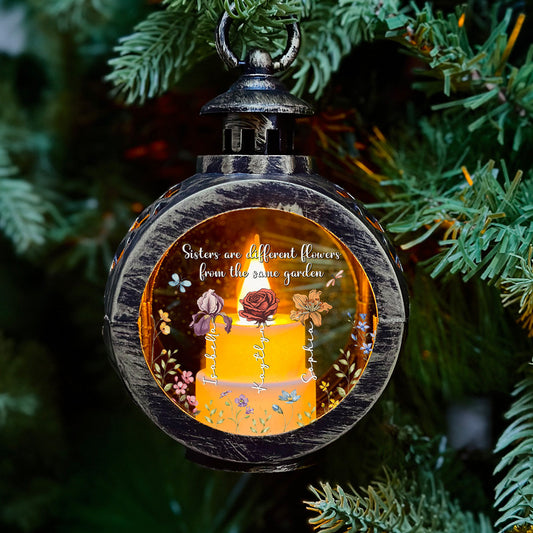 Flowers From Same Garden - Personalized Custom Christmas Lantern