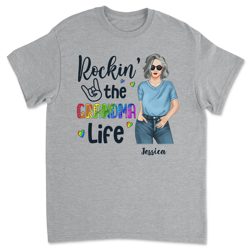 Rockin' The Grandma Life 1 - Personalized Custom Unisex T-shirt