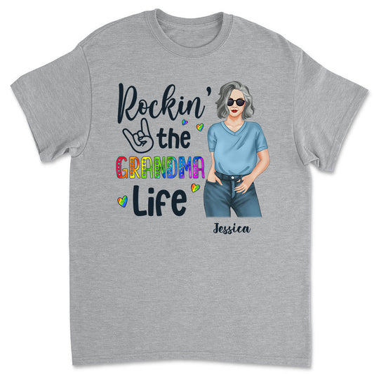 Rockin' The Grandma Life 1 - Personalized Custom Unisex T-shirt