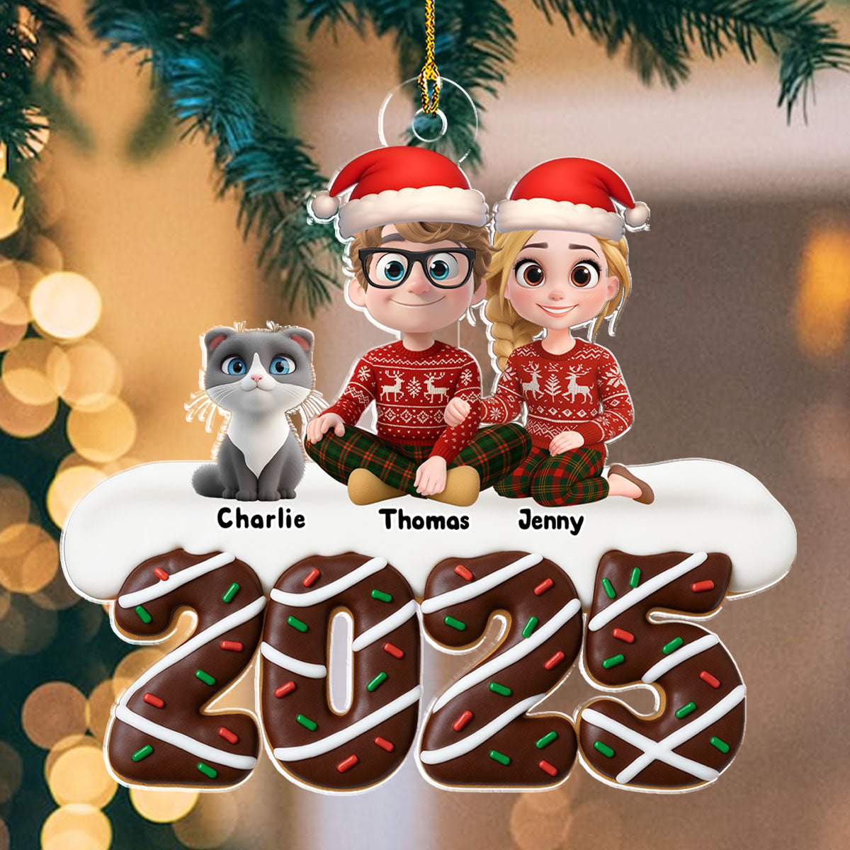 Happiness Baked At Home - Personalized Custom Acrylic Ornament
