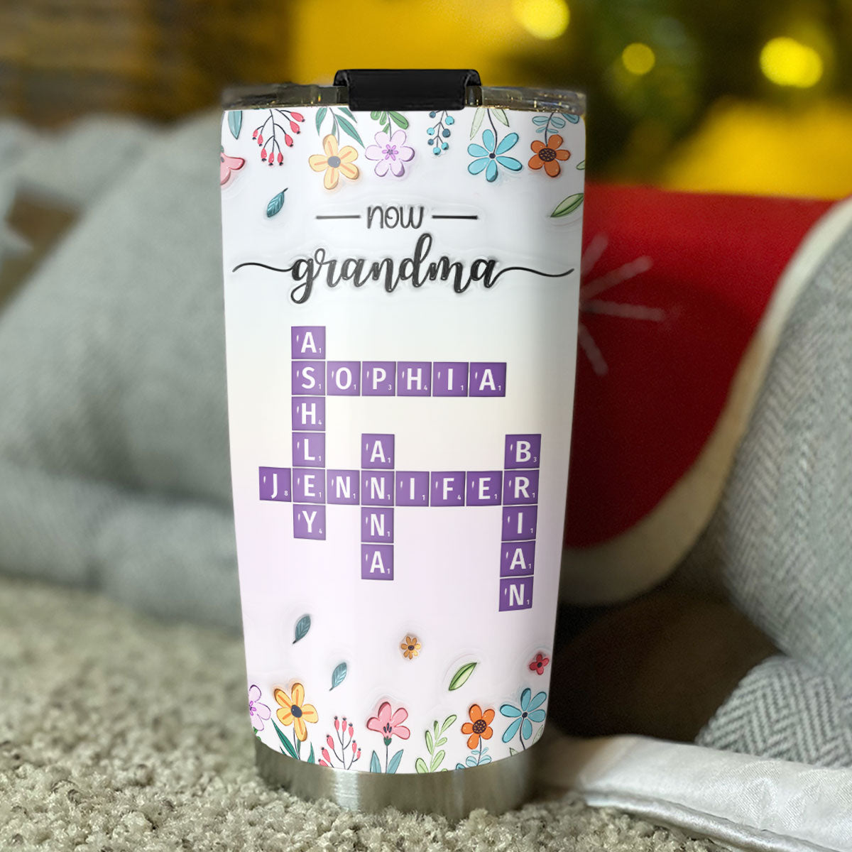 New Style First Mom Now Grandma - Personalized Custom 3D Inflated Effect Tumbler