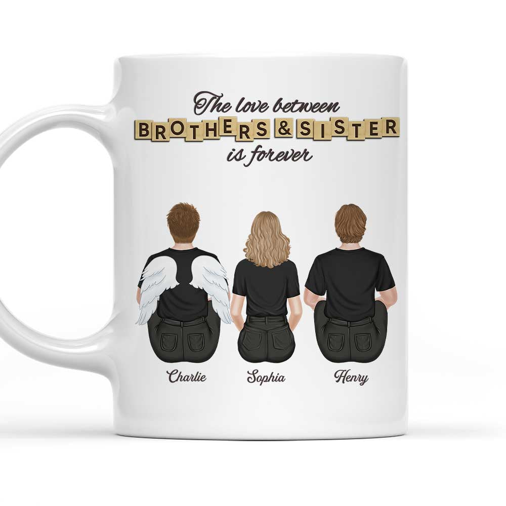 The Love Between Brothers And Sister - Personalized Custom Coffee Mug