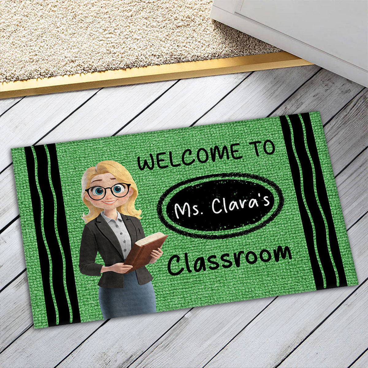 Welcome To Classroom - Personalized Custom Doormat