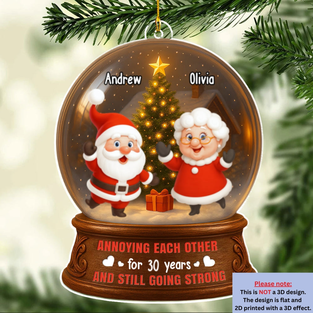 Christmas Is Coming To Town - Personalized Custom 3D Effect Acrylic Ornament
