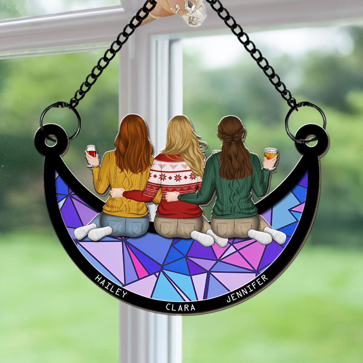 There Is No Greater Gift Than Besties - Personalized Custom Suncatcher
