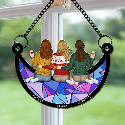 There Is No Greater Gift Than Besties - Personalized Custom Suncatcher