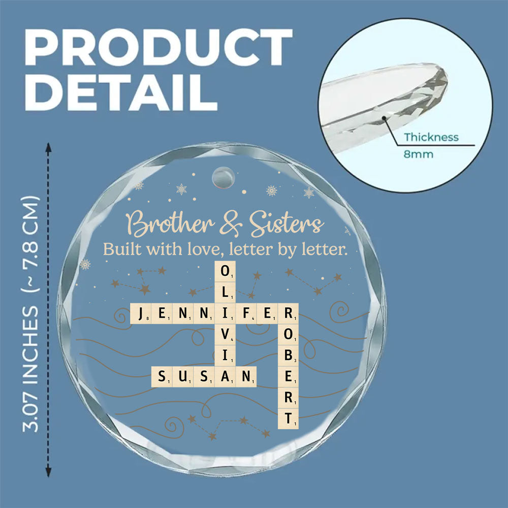 Forever Written Word By Word - Personalized Custom Glass Ornament