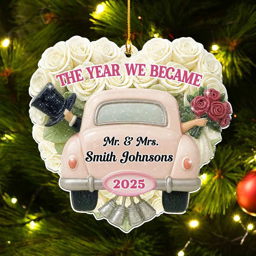 Just Married You - Personalized Custom Acrylic Ornament