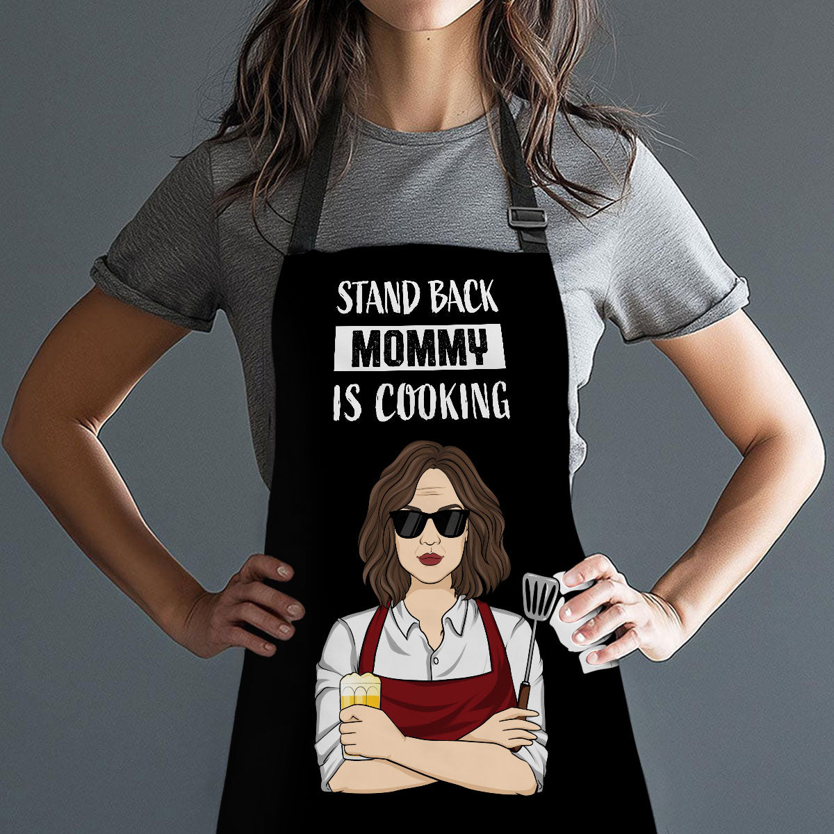Mommy Is Cooking Step Away - Personalized Custom Apron