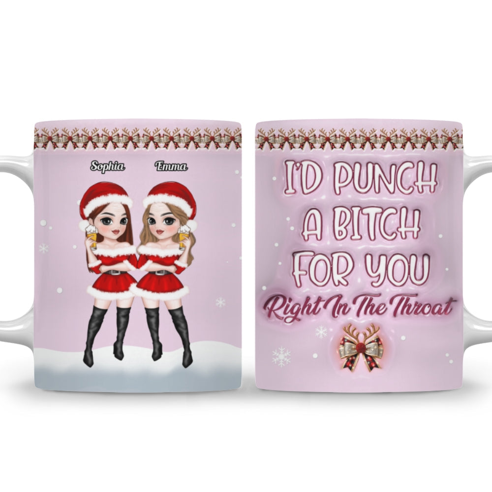 Punch Bitch - Personalized Custom 3D Inflated Effect Mug