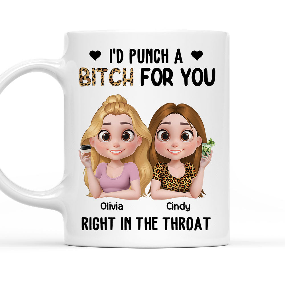 Punch For You My Bestie - Personalized Custom Coffee Mug