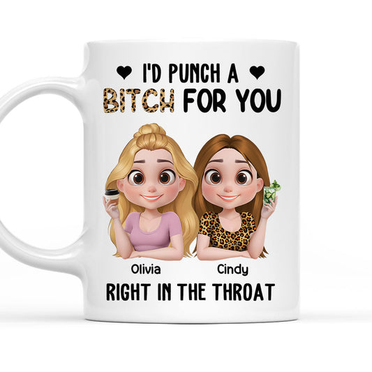 Punch For You My Bestie - Personalized Custom Coffee Mug