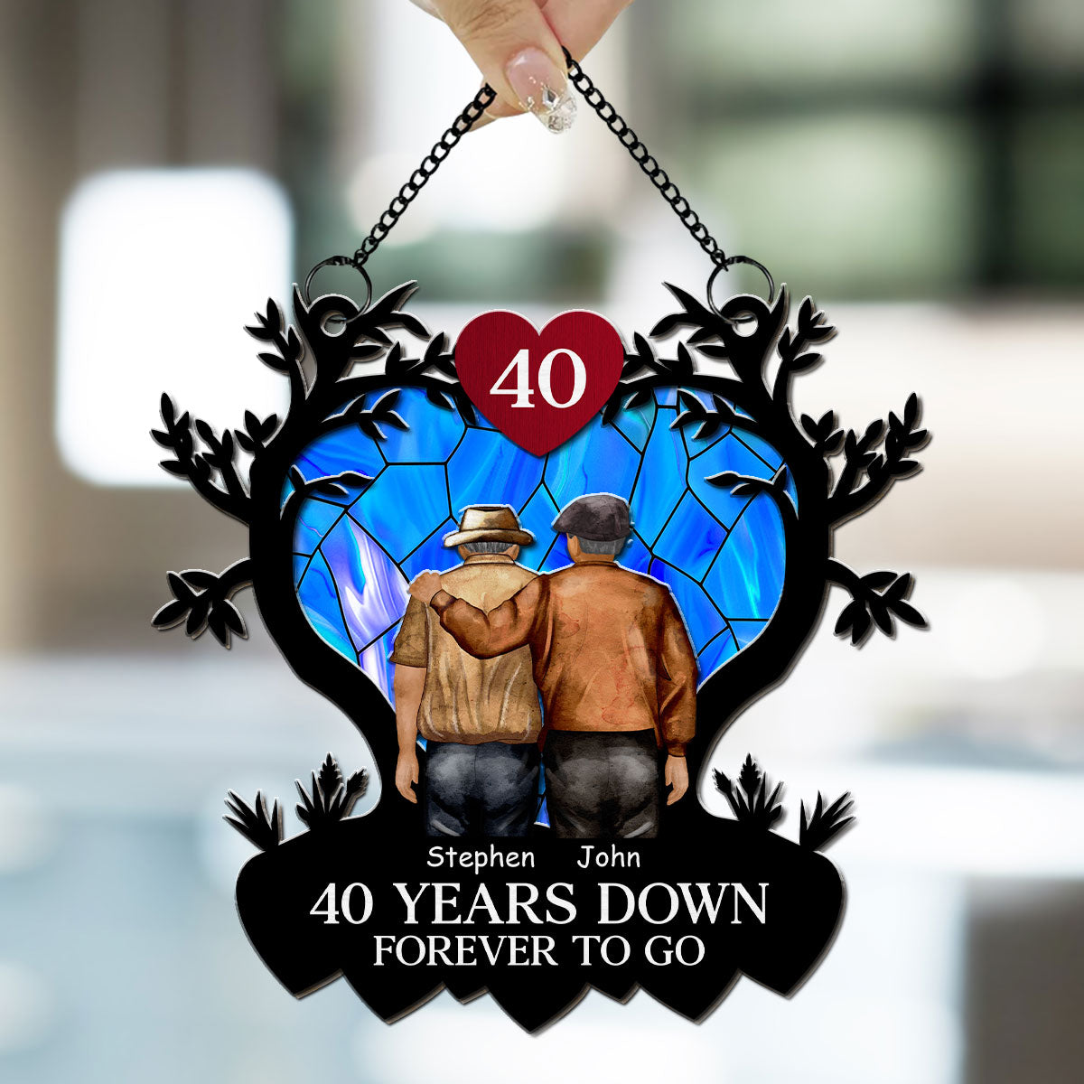 Many Years Down Forever To Go - Personalized Custom Suncatcher