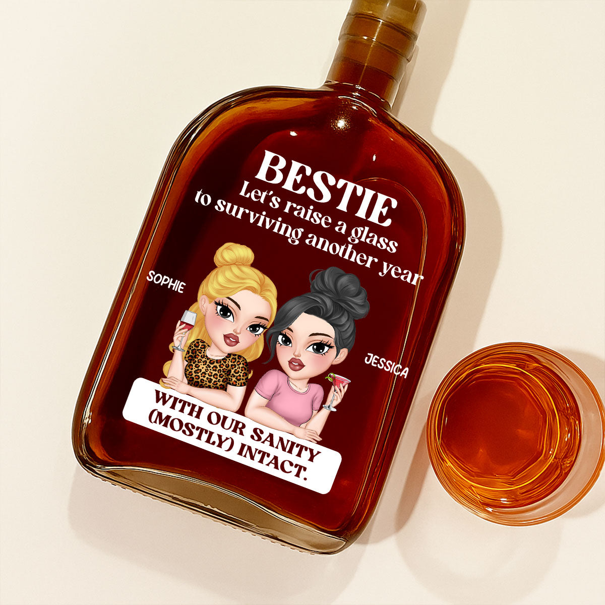 Surviving Another Year - Personalized Custom Spirits Decanter