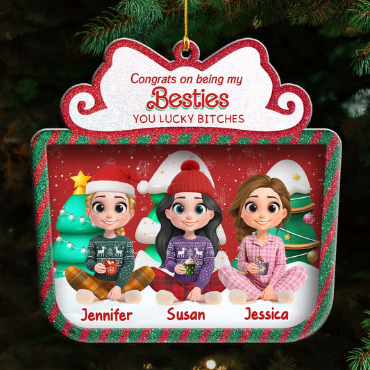 Congrats On Slay Friends - Personalized Custom Acrylic Ornament