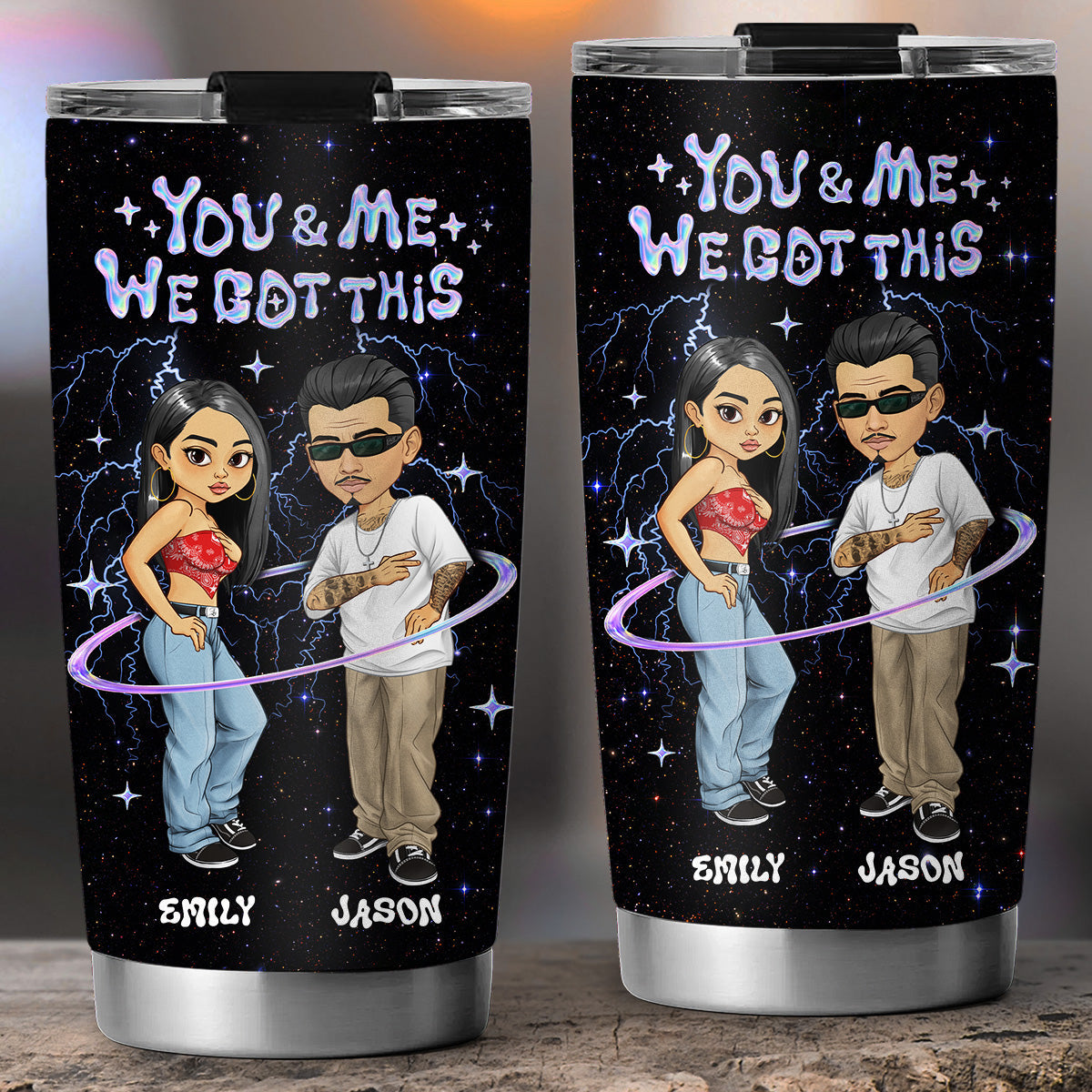 Couple Hologram - Personalized Custom Tumbler