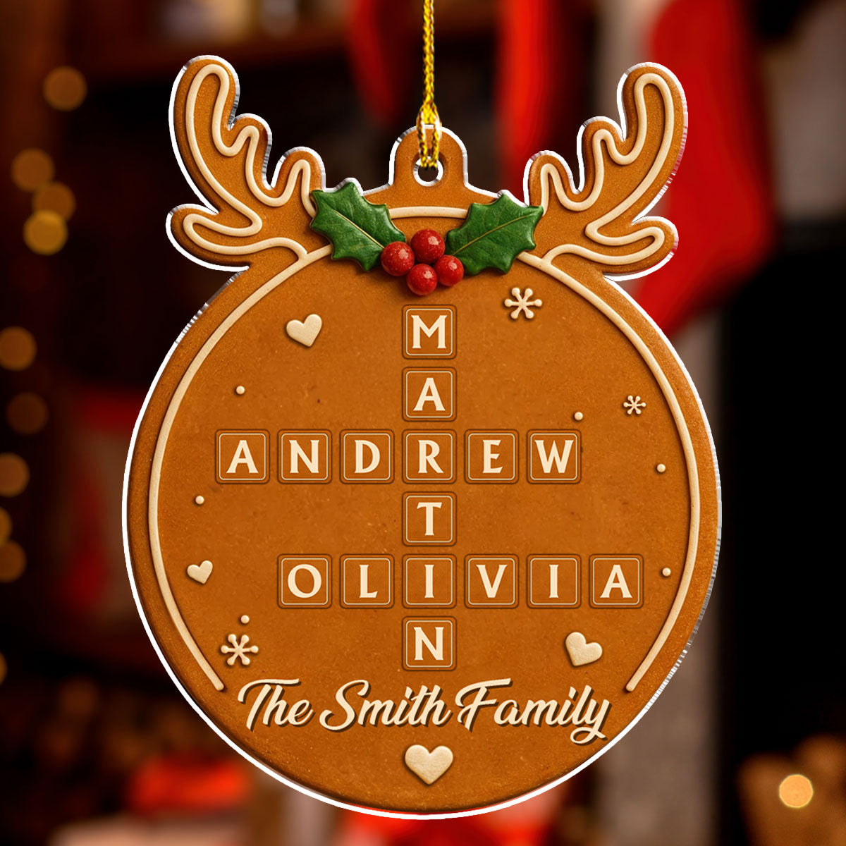 Ginger Bread - Personalized Custom Acrylic Ornament