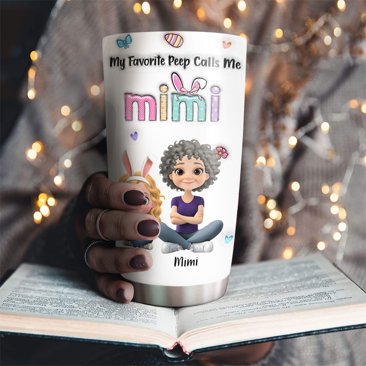Treat All Grandkids With Kindness - Personalized Custom 3D Inflated Effect Tumbler