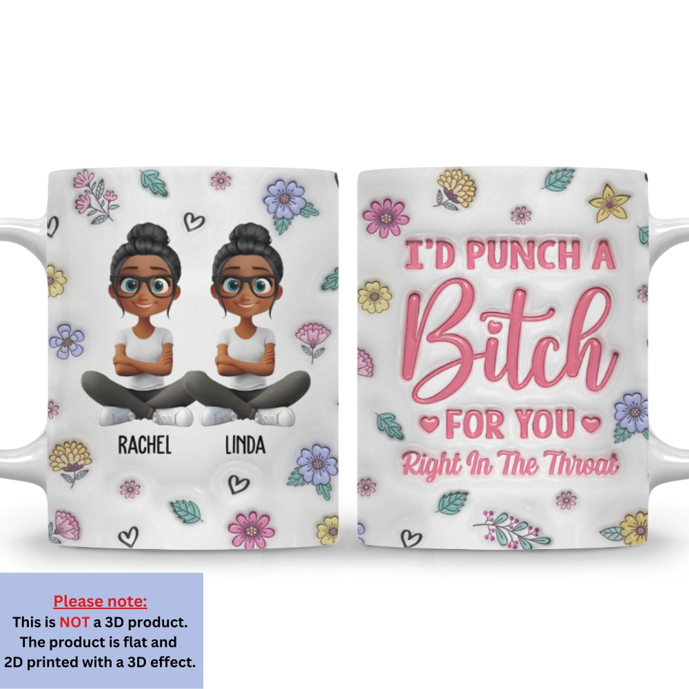 Bestie Forever Cartoonize - Personalized Custom 3D Inflated Effect Mug