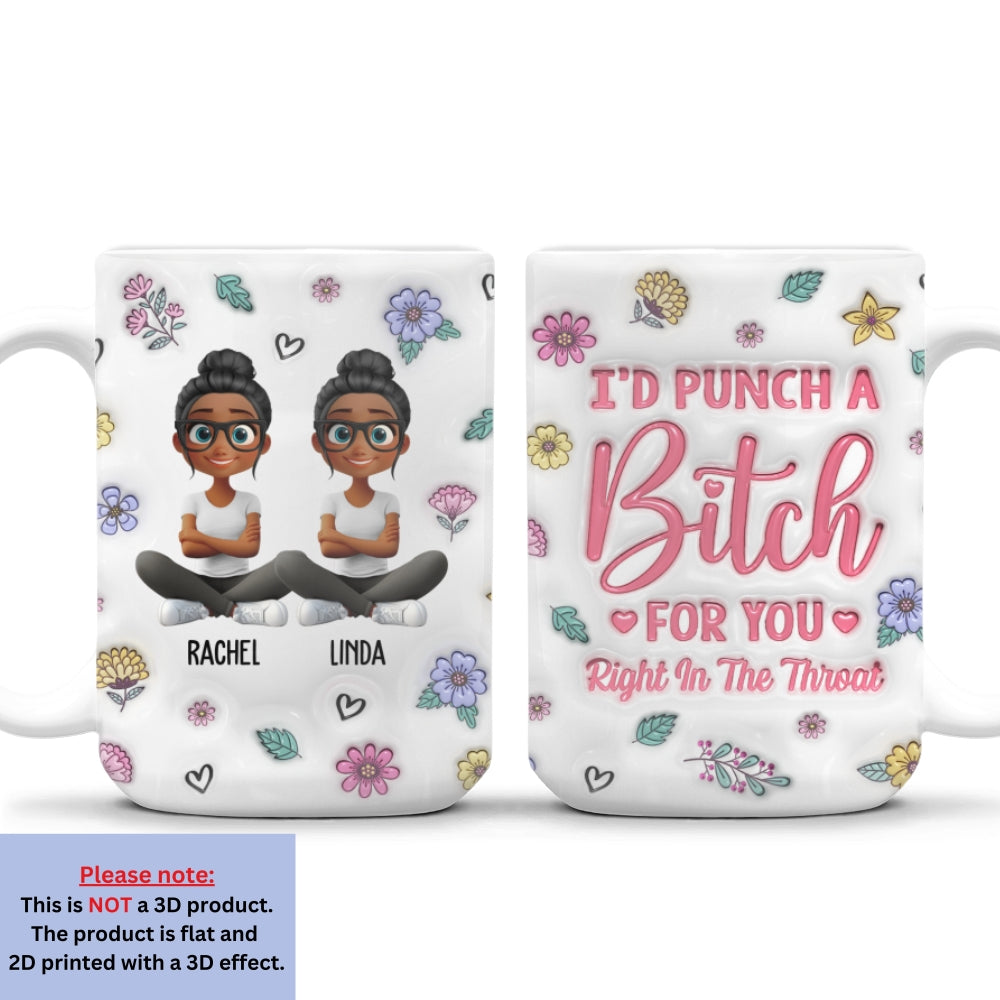 Bestie Forever Cartoonize - Personalized Custom 3D Inflated Effect Mug