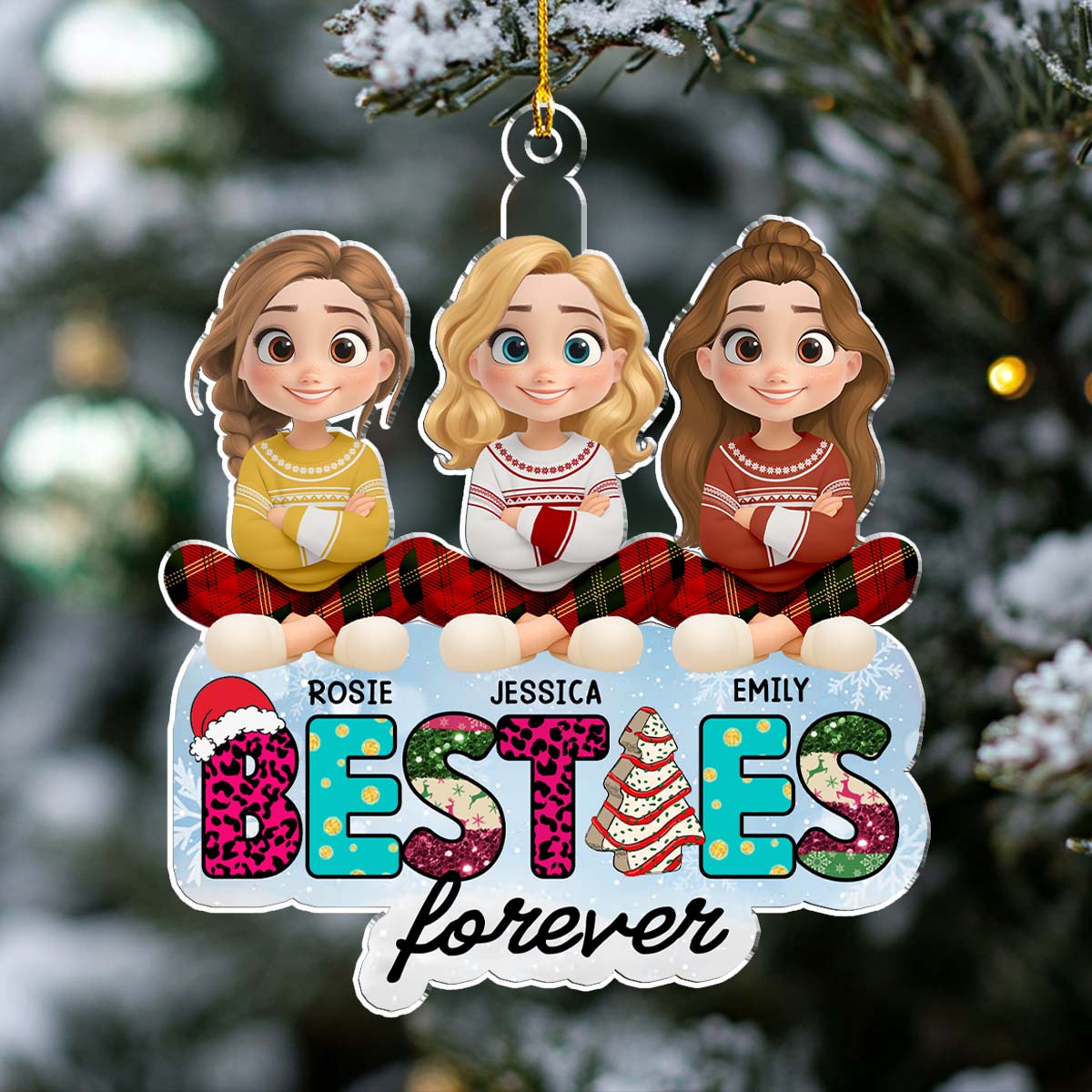 You Are The Best Bestie - Personalized Custom Acrylic Ornament